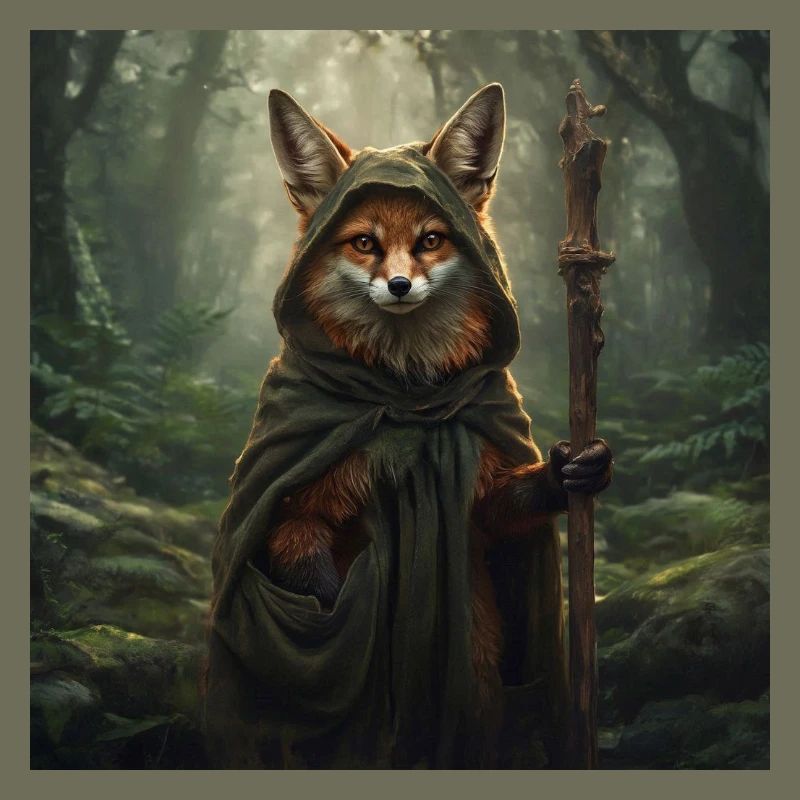 Waldfuchs im Druidencape