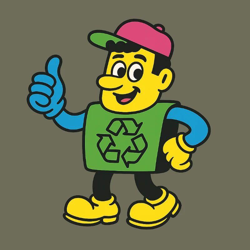 Recycle Hero Maskottchen-Tee