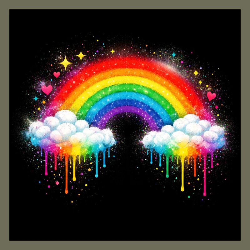 Regenbogenwolke Graffiti-Drop