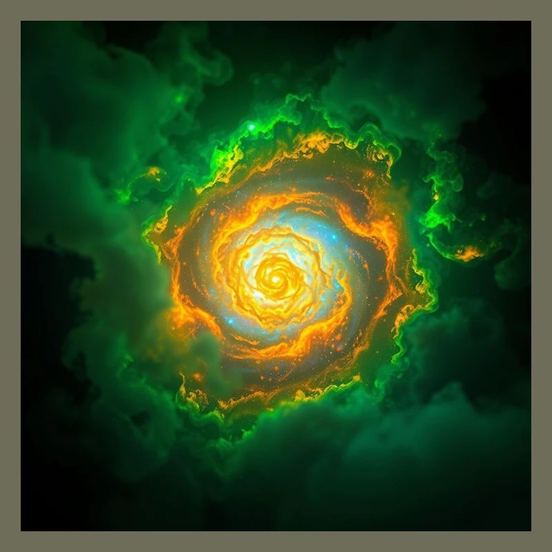 Spiral Neon Galaxy
