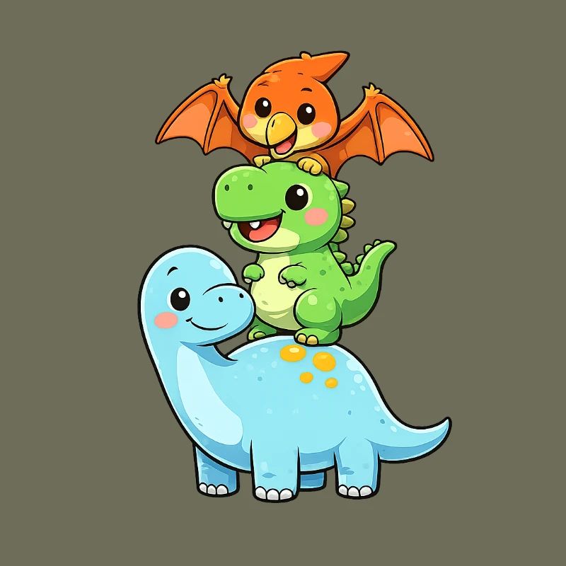 Brontosaure T-Rex Ptérodactyle