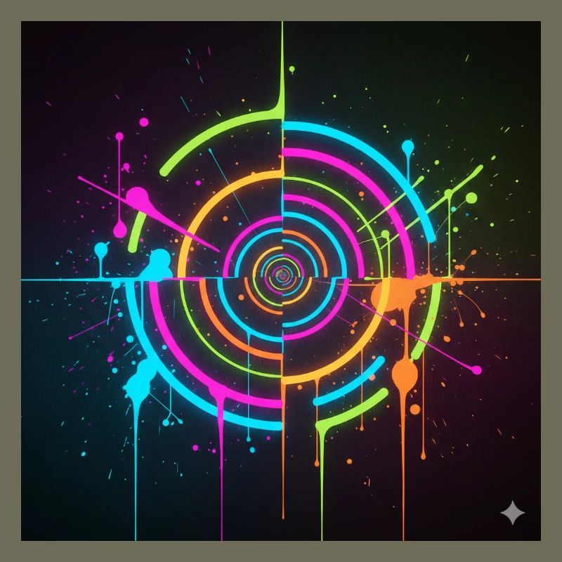 Neon Kreis Splatter