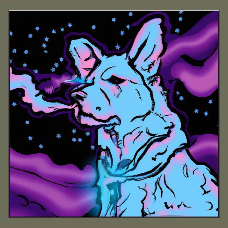 Vapotage de chien dans l’espace.