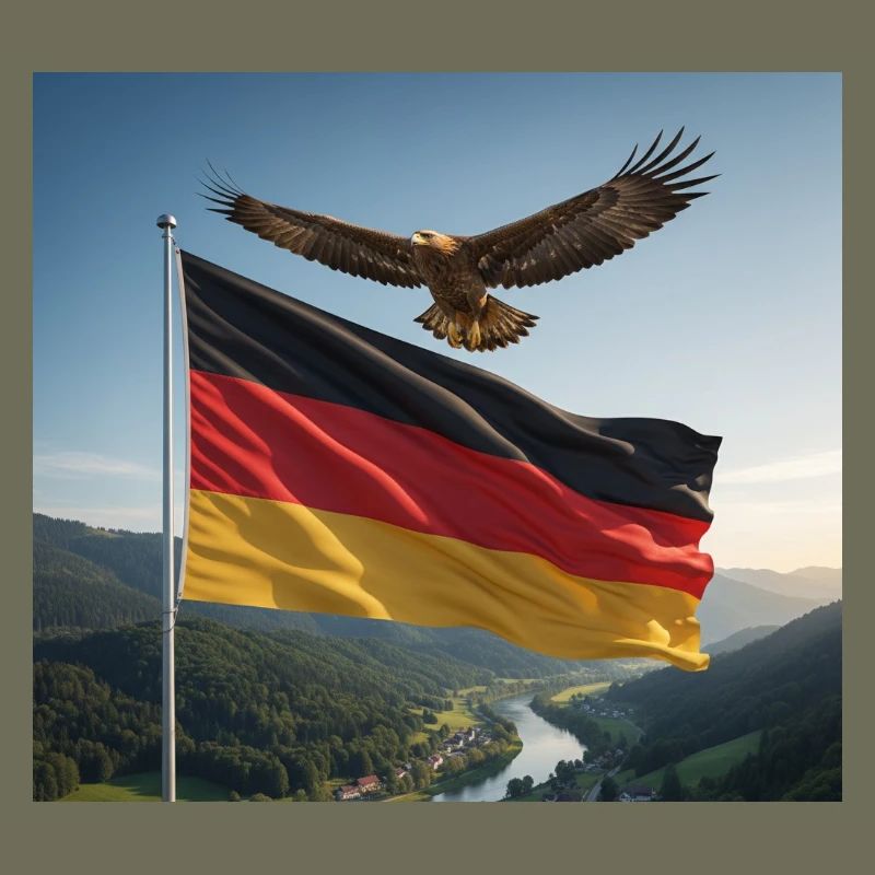 Eagle above the German flag