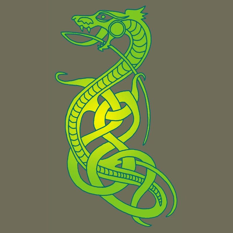 Serpent vert et jaune infini