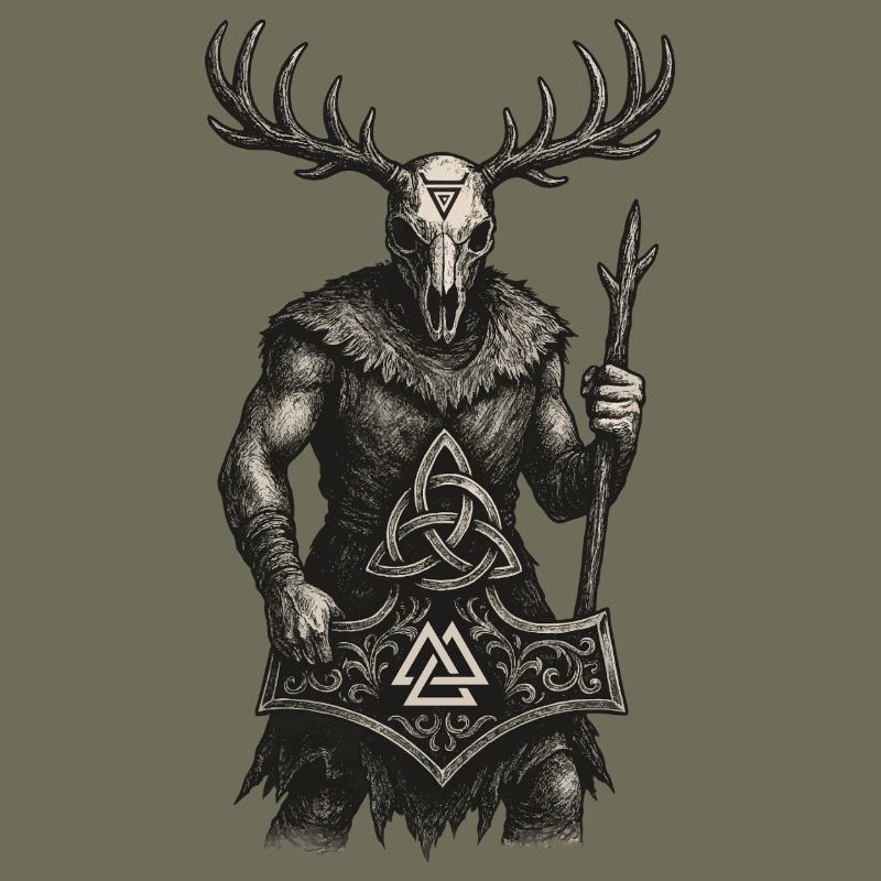 Wächter des Waldes | Valknut & Mjölnir Totem