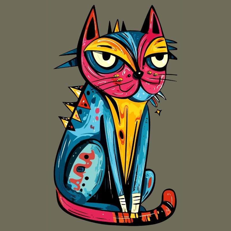 Katze Bunt Kunst