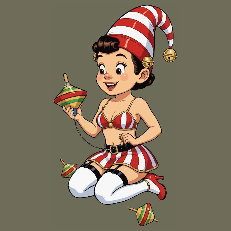 Kabouter meisje met tol