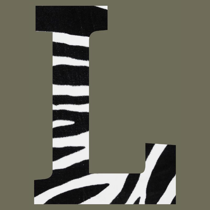 Letter l zebra