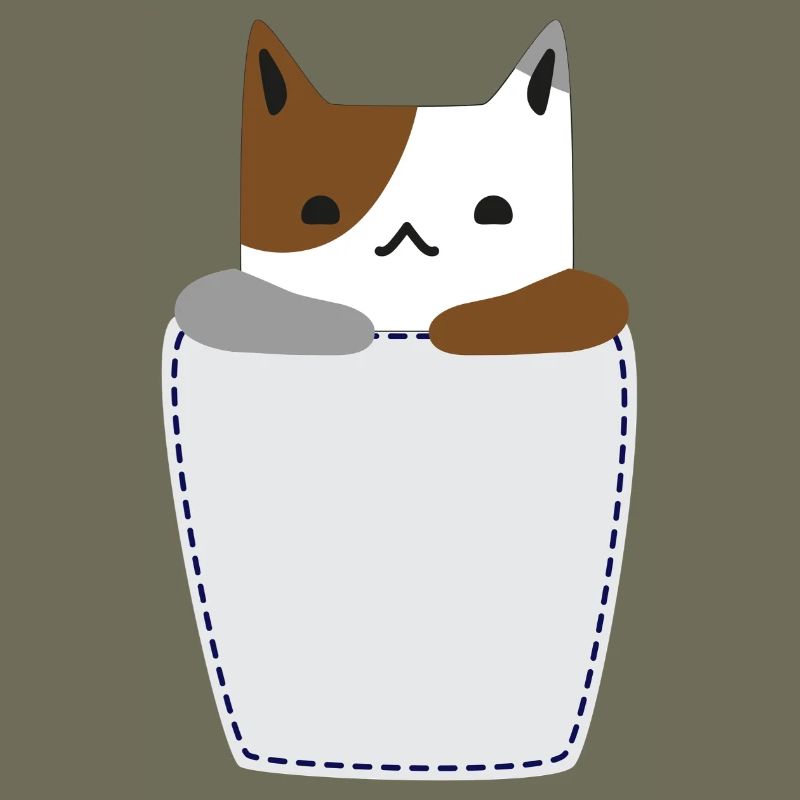 Brusttasche mit Katze