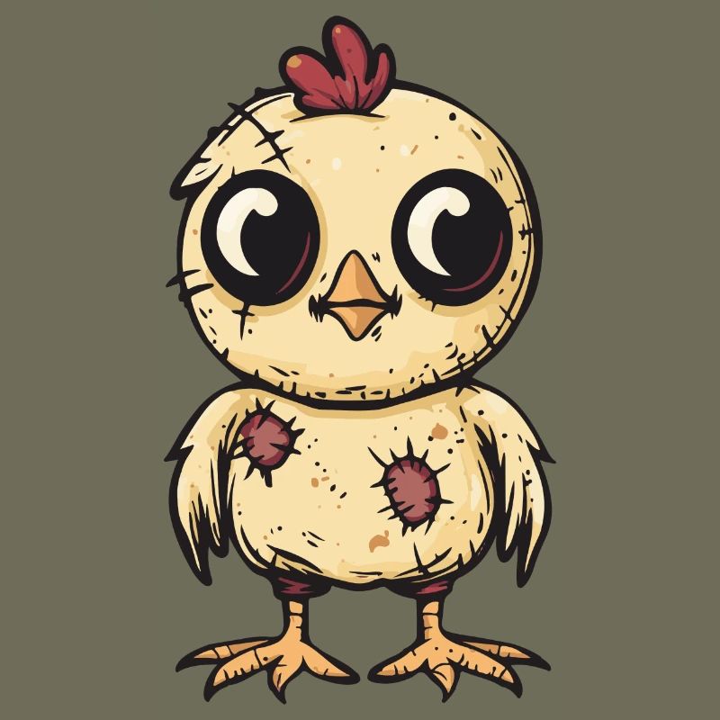 Chicken Halloween Comic Funny