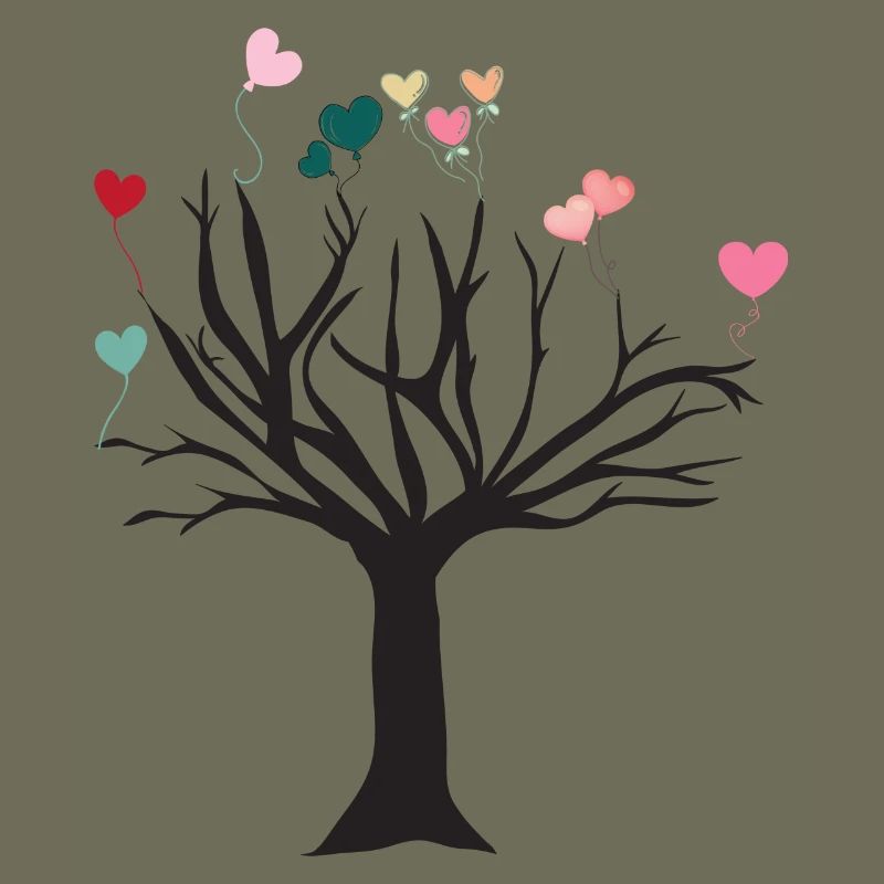 Tree with hearts tree with hearts