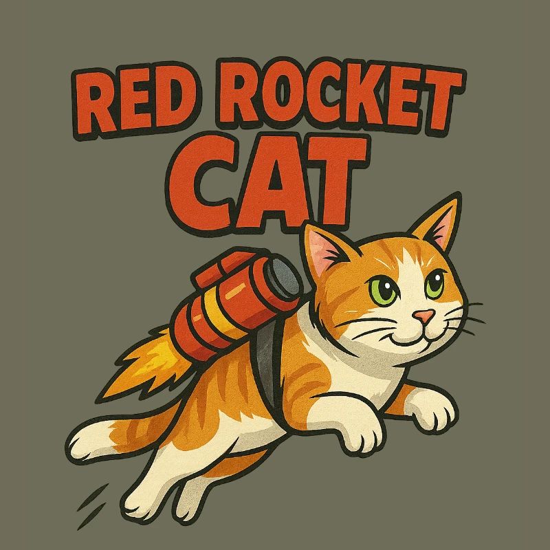 red rocket cat Logo