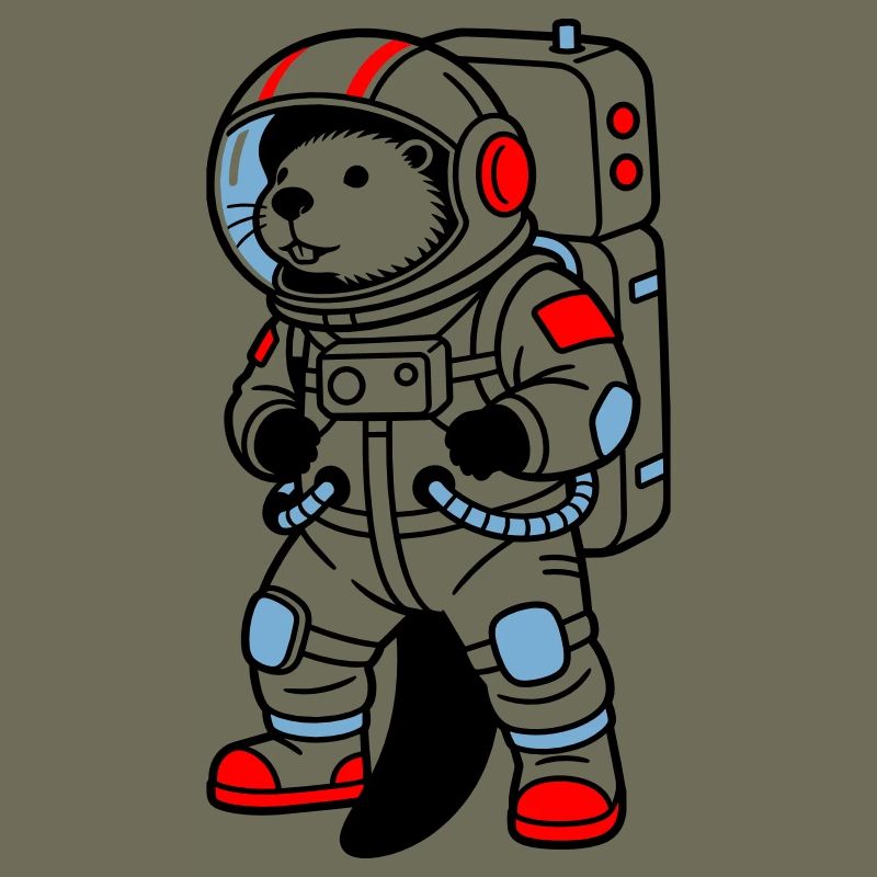 Beaver en combinaison spatiale