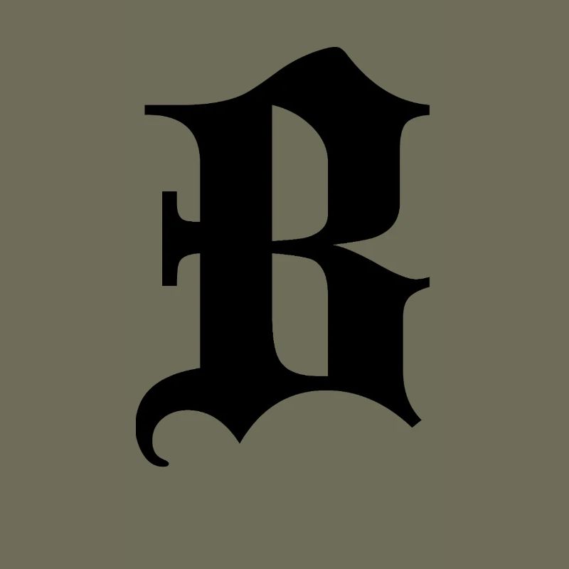 Verziertes gotisches B-Monogramm