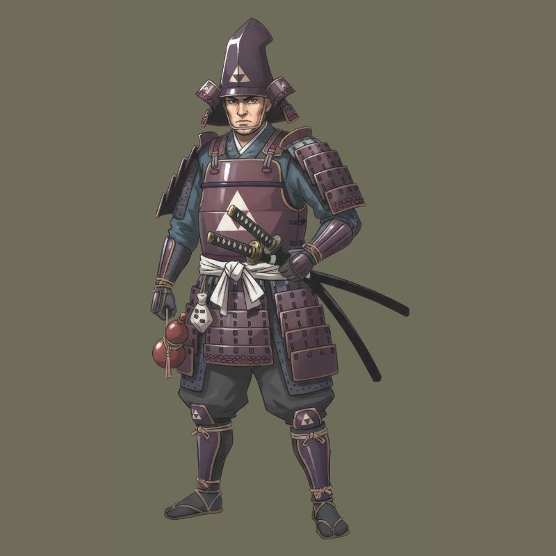 Samouraï Sengoku en Armure Pourpre