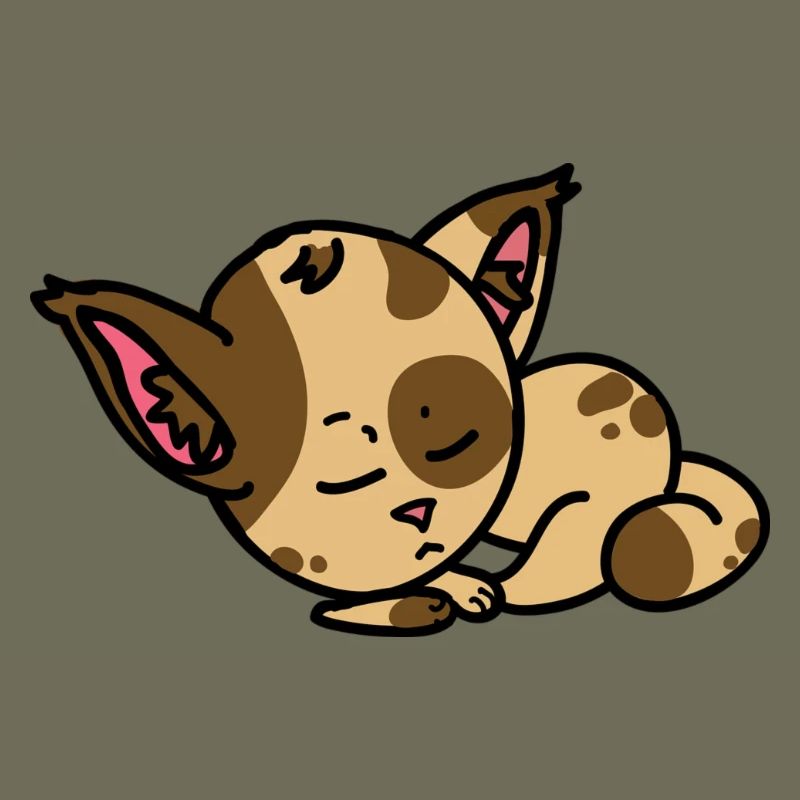Schlafende Katze Comic Figur - Geschenkidee