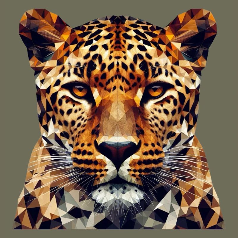 Leopard im Polygon-Stil