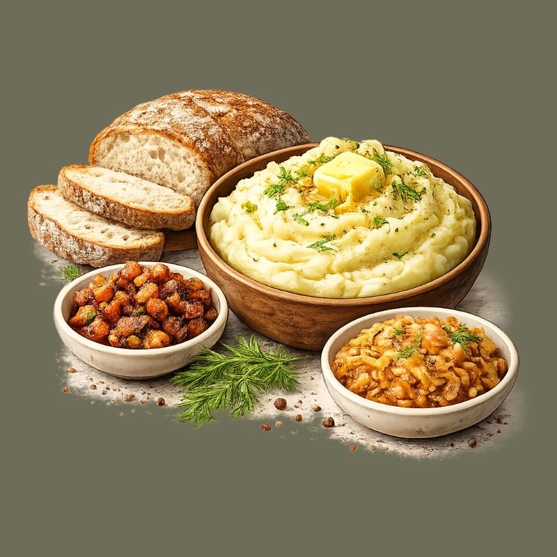 Mashed potatoes with shkvarki
