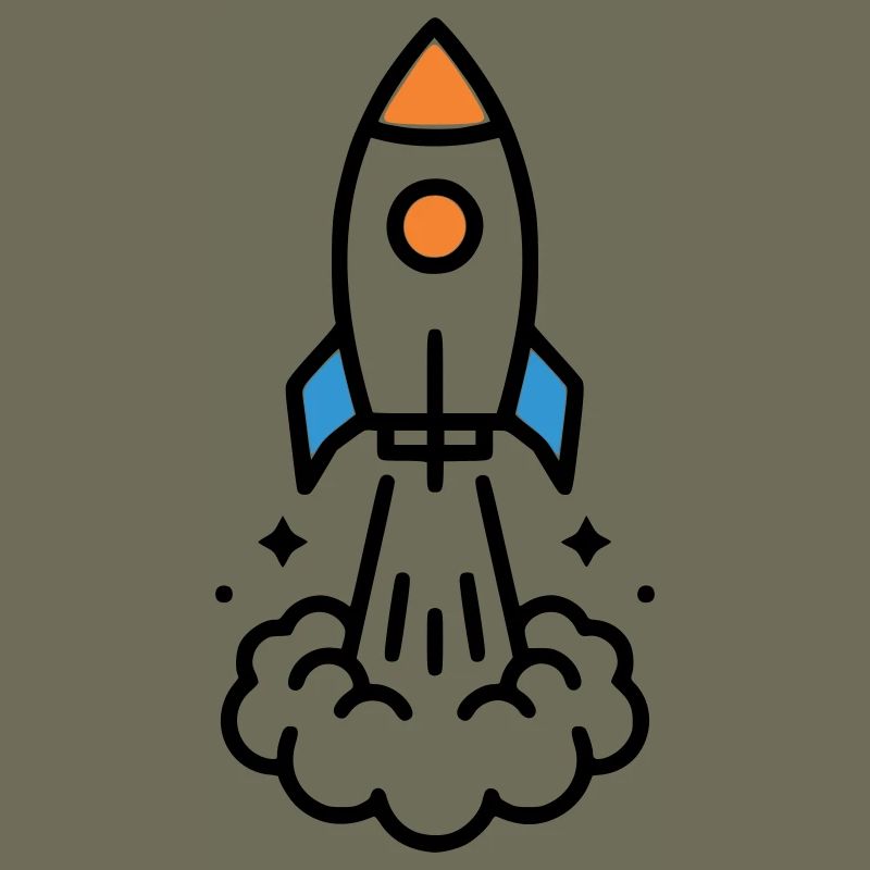 Rakete Start Weltraum Comic