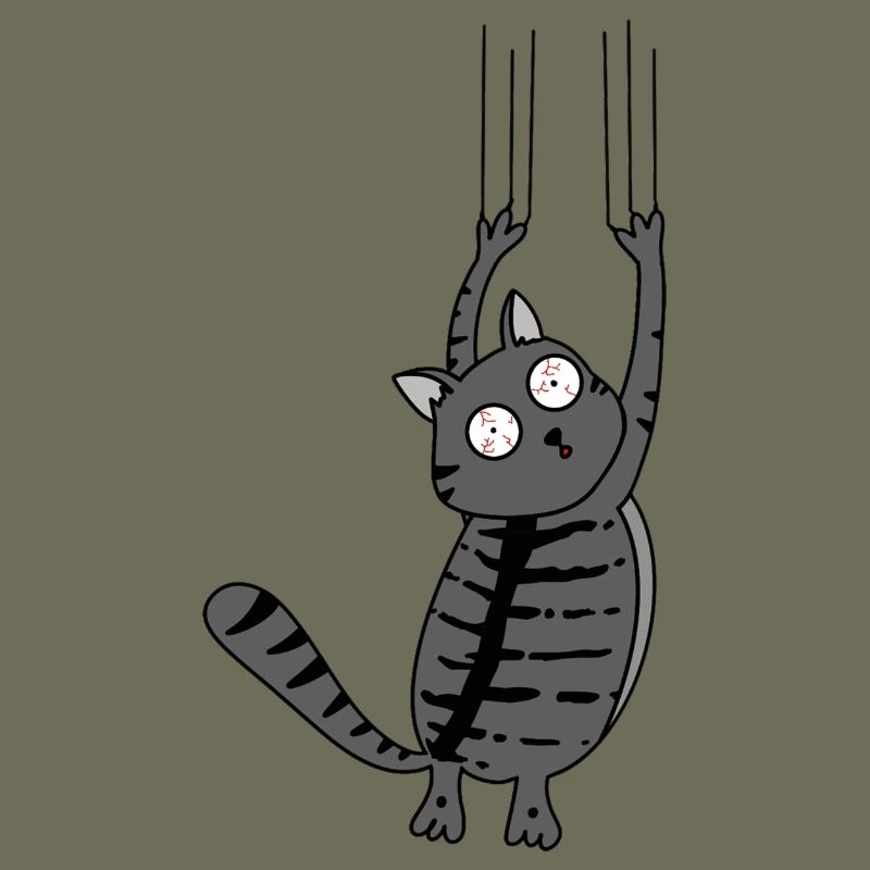 Panic Cat Striped Version