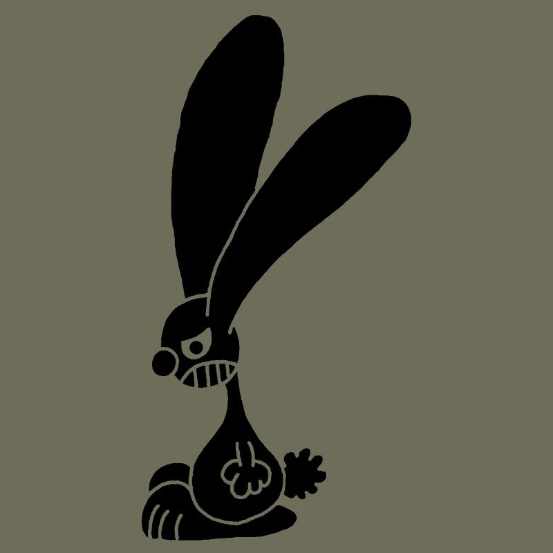Grumpy Black Rabbit