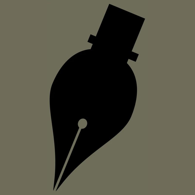 Schreibstift oder Tintenstift-Logo für Schreiber