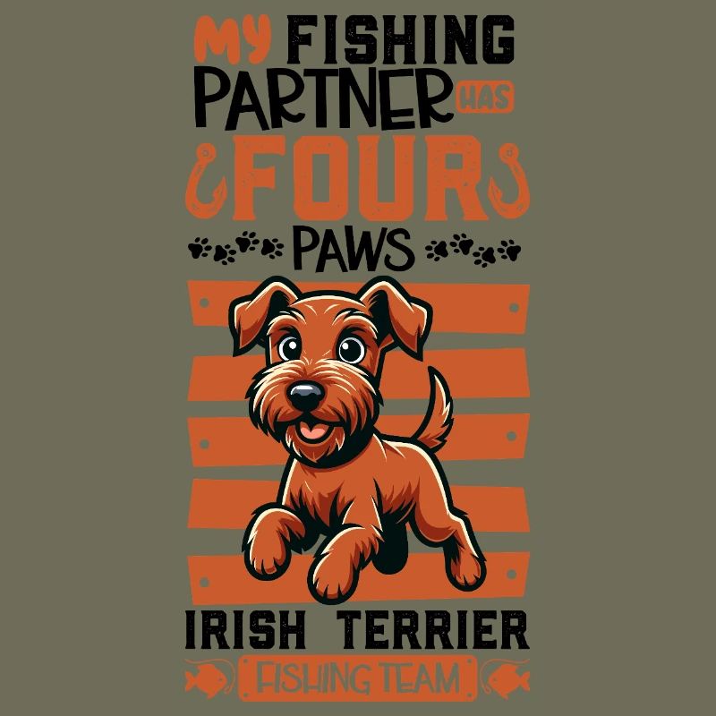 Fishing and Irish Terrier