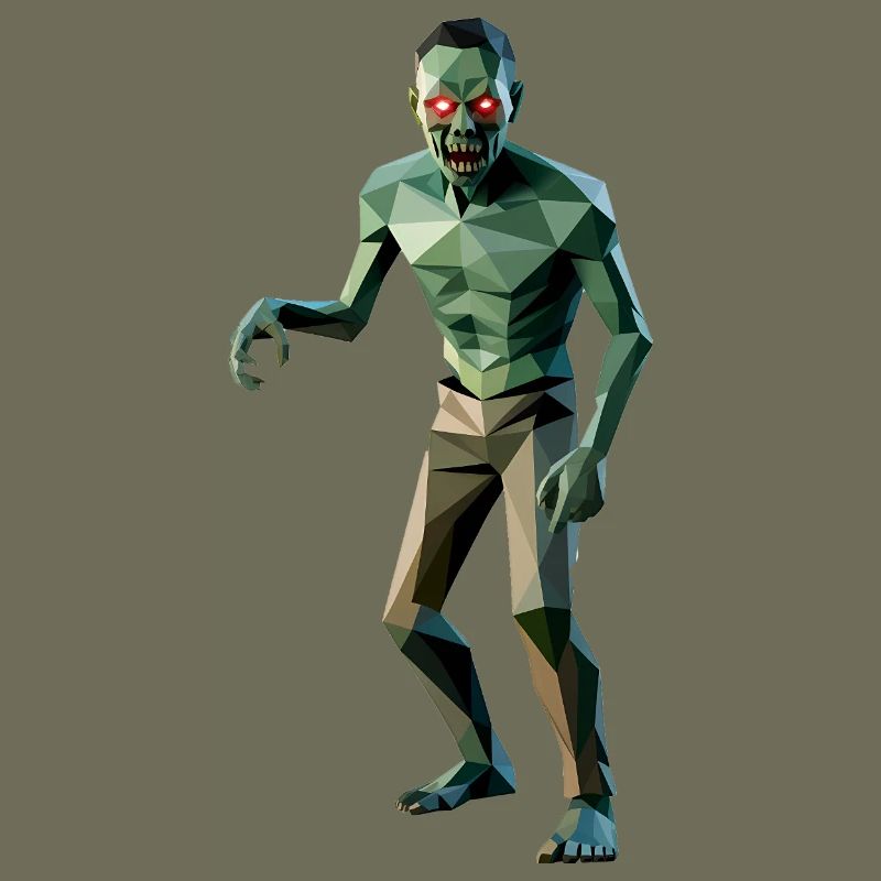 Zombie - Cooles Low-Poly-Logo