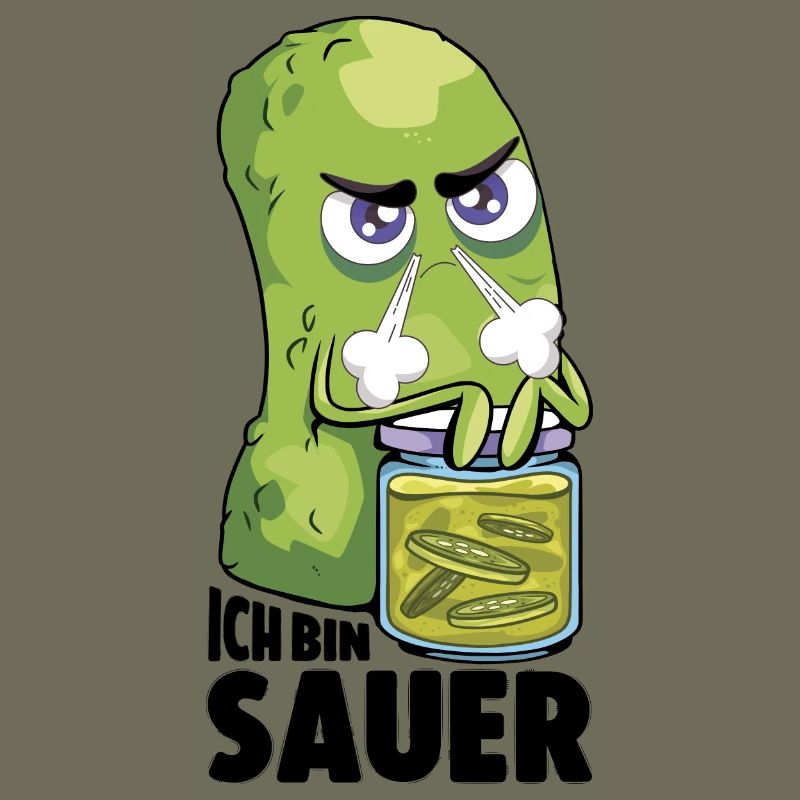 Ich bin sauer Gurke frustriert Statement