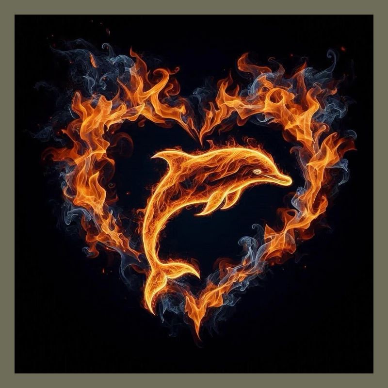 Delfin Feuer Herz