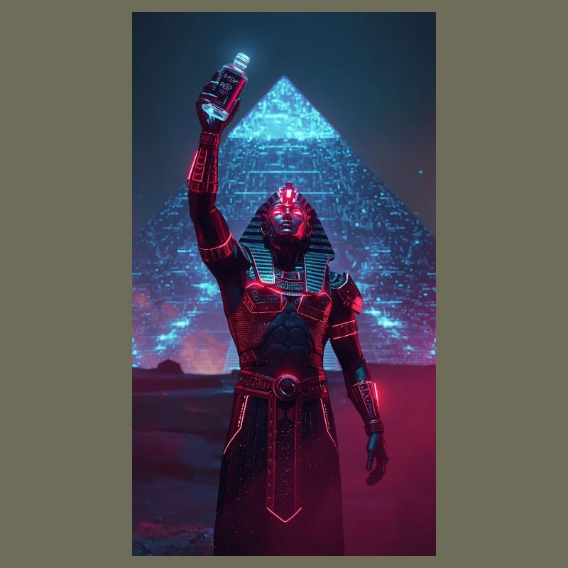 Pharaoh in neon light