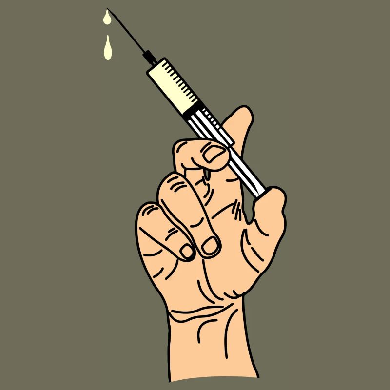 Hand with vacination syringe 5