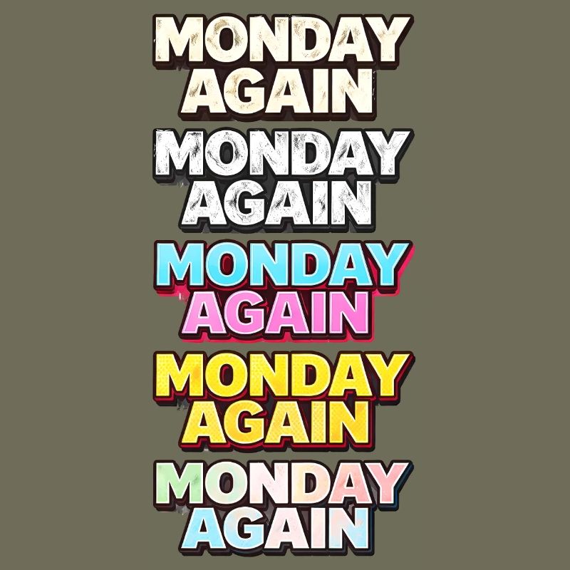 Montag Again Farbtypografie