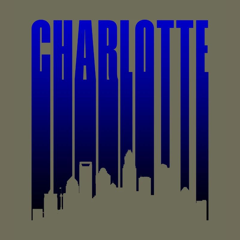 Charlotte Skyline Blue Gradient
