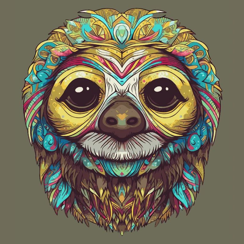 Psychedelisches Faultier