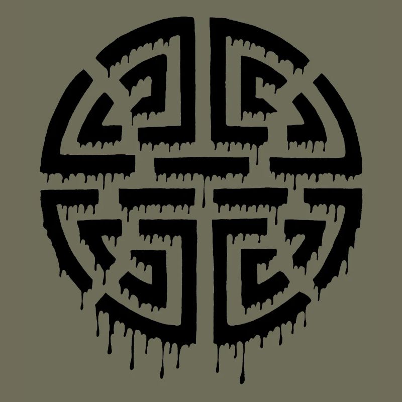 Graffiti eines schwarzen Labyrinths