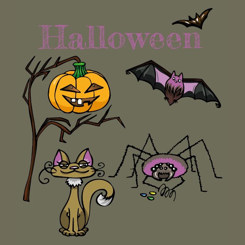 Conception de citrouille et de chauve-souris d’Halloween