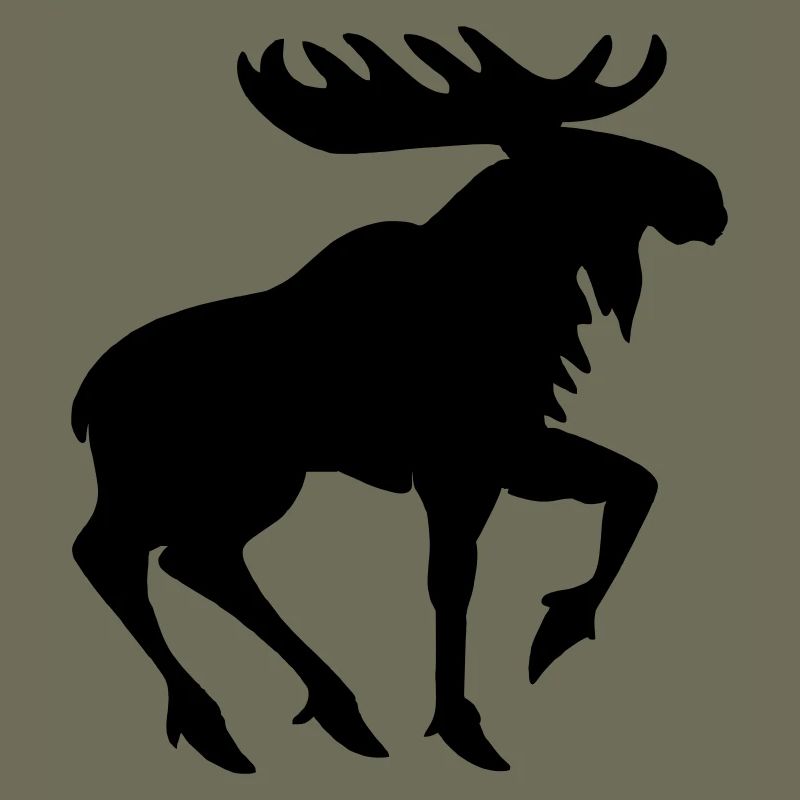 Heraldischer Elch – Emblem im Schattenstil