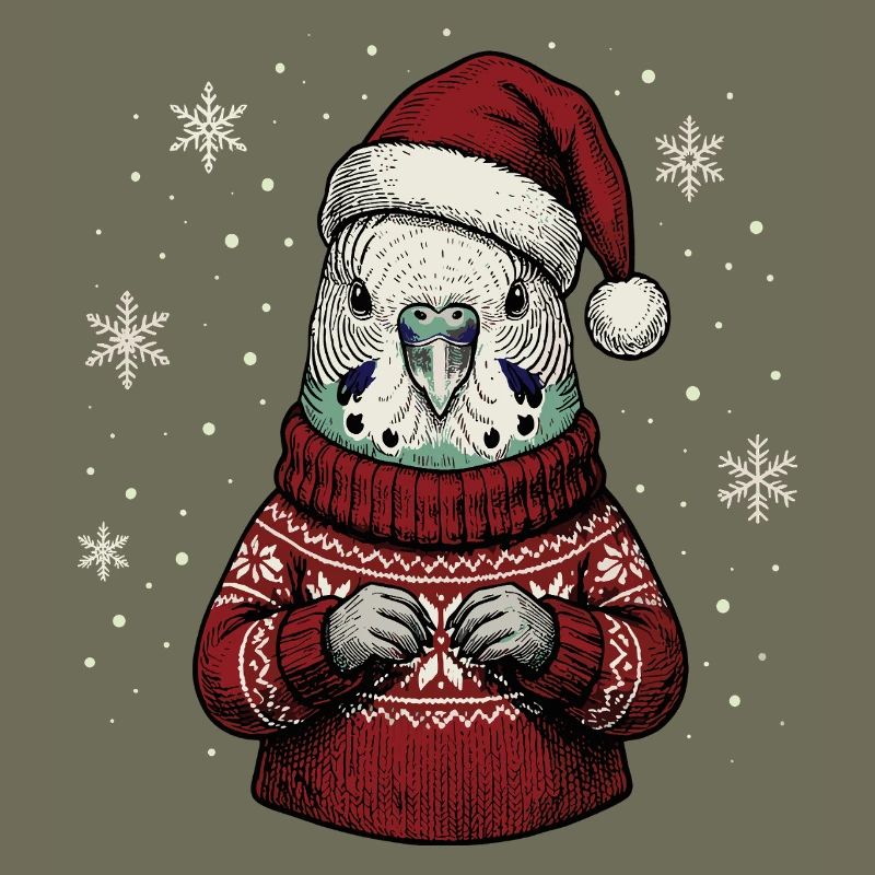 Pyjama de Noël Perruche Perruche avec le Chapeau de Noël