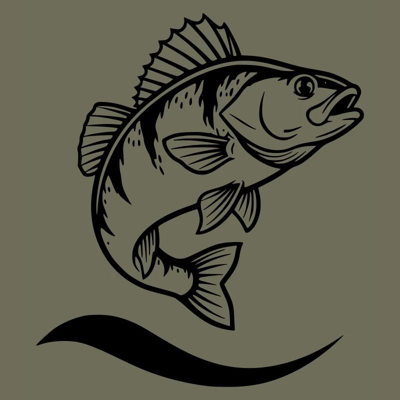 Springender Flussbarsch Angler Action