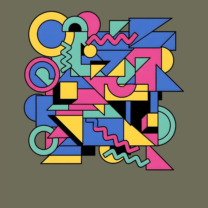 Jeu de couleurs de la géométrie de Memphis