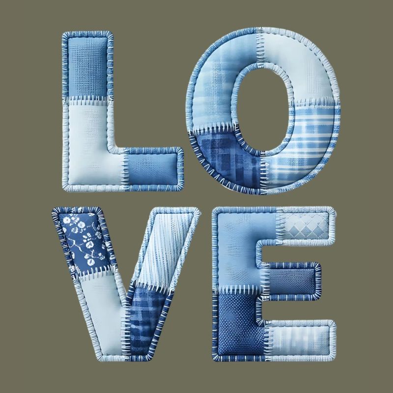 Love Moderne Patchwork Kunst