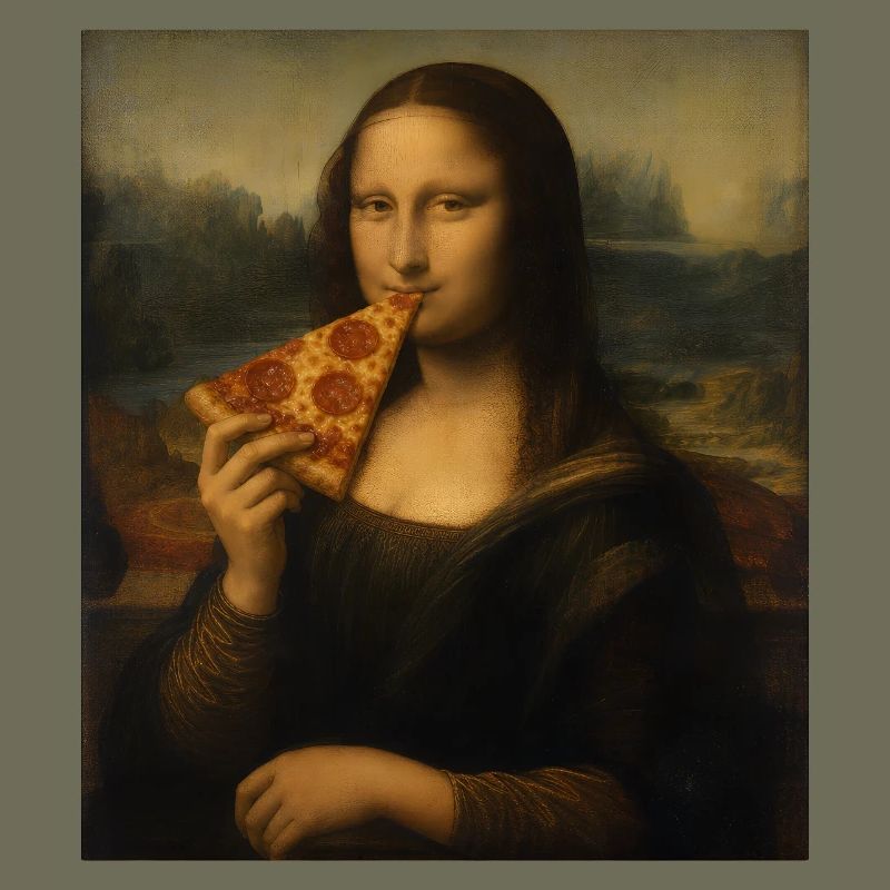 Mona Pizza Leonardo Da Vinci Pizza drôle Mona Li