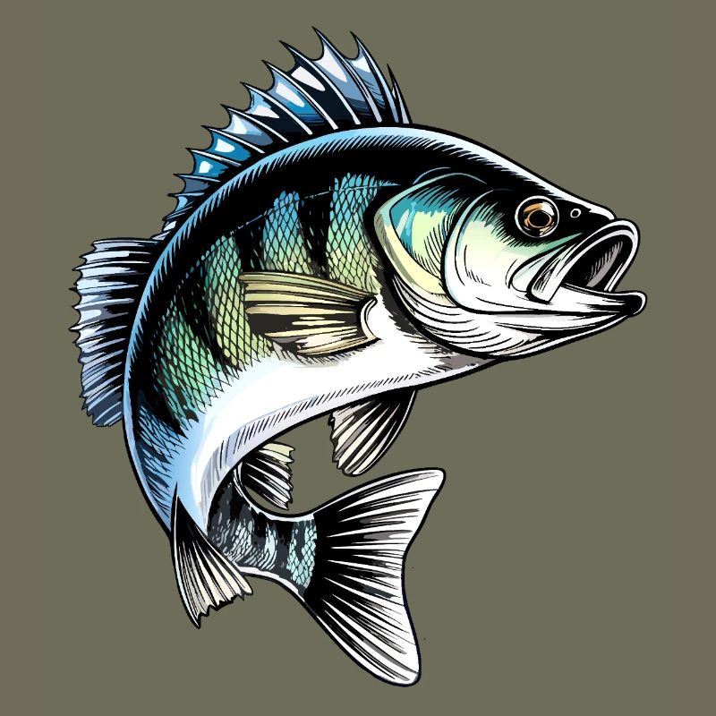 Illustration du poisson dynamique Jumping Perch