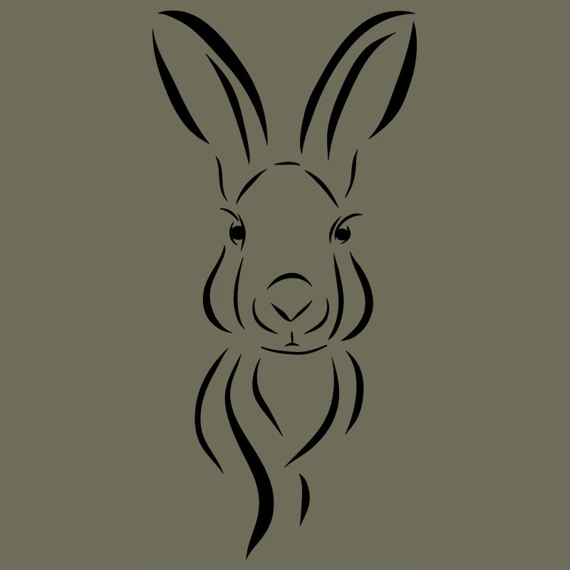 Bunny head Illustrartion Hare spoon
