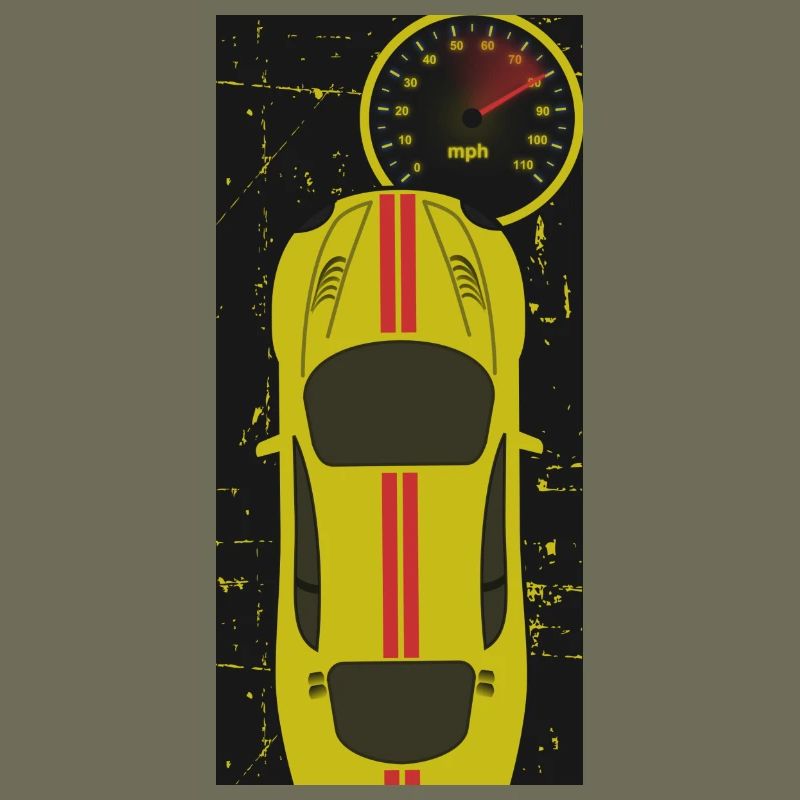 Car with speedometer