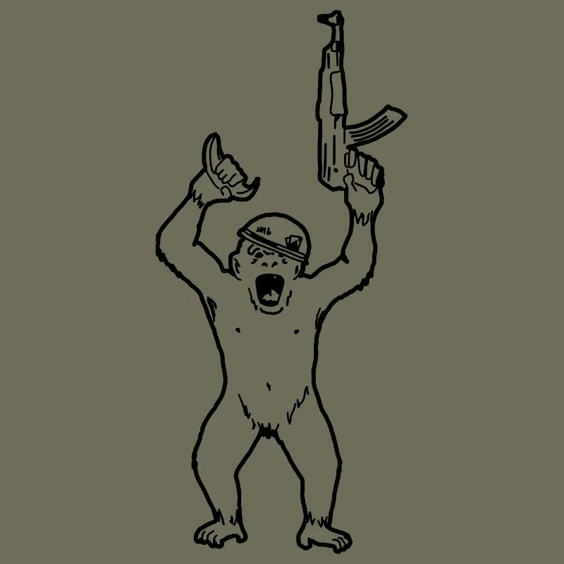 Schimpansen-Maschinengewehr