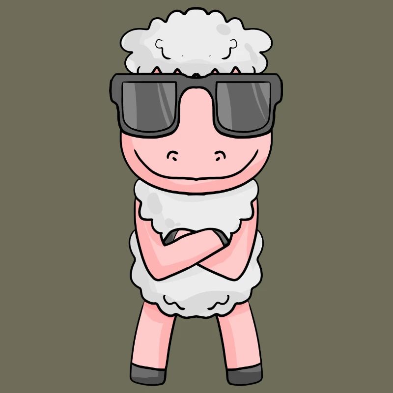 cooles Schaf mit Sonnenbrille