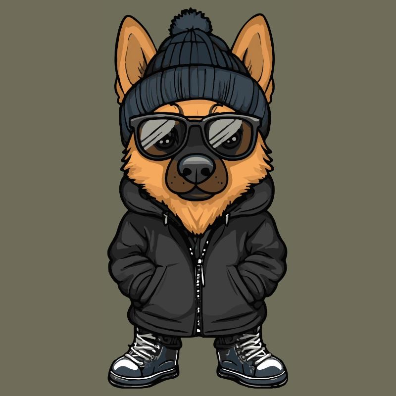 German Shepherd Winter